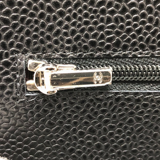 CHANEL Shoulder Bag AP0250 Caviar skin black Matelasse COCO Mark Classic Women Used Authentic