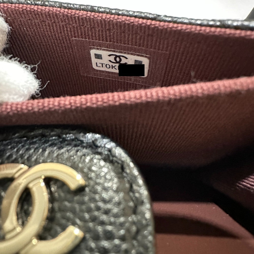 CHANEL Shoulder Bag AP0238 Caviar skin black COCO Mark Matrasse Women Used Authentic