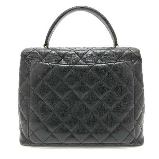 CHANEL Handbag A12397 Caviar skin black COCO Mark Matrasse
