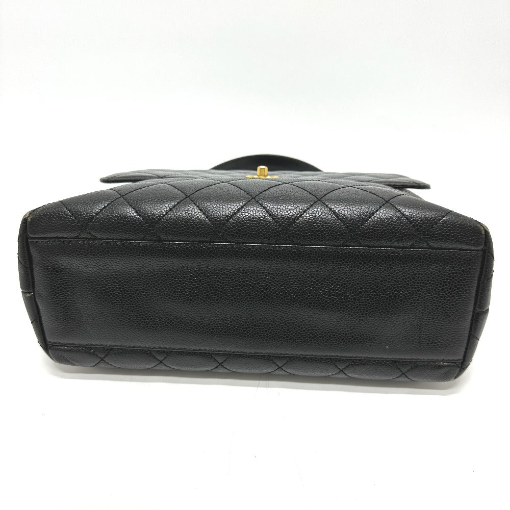 CHANEL Handbag A12397 Caviar skin black COCO Mark Matrasse