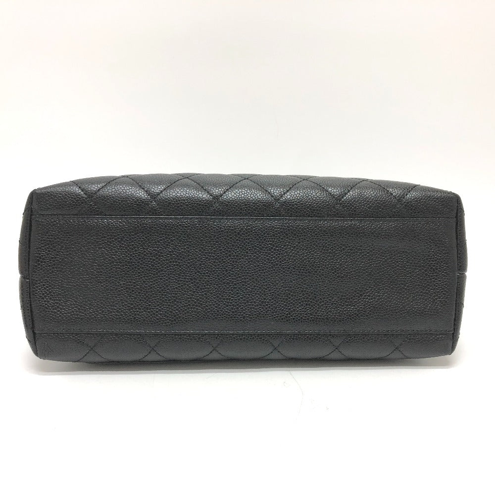 CHANEL Handbag A12397 Caviar skin black COCO Mark Matrasse Women Used Authentic