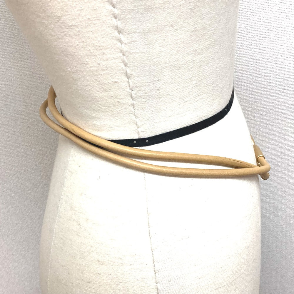 CHANEL belt leather Brown CC COCO Mark Women Used Authentic