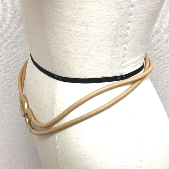 CHANEL belt leather Brown CC COCO Mark Women Used Authentic
