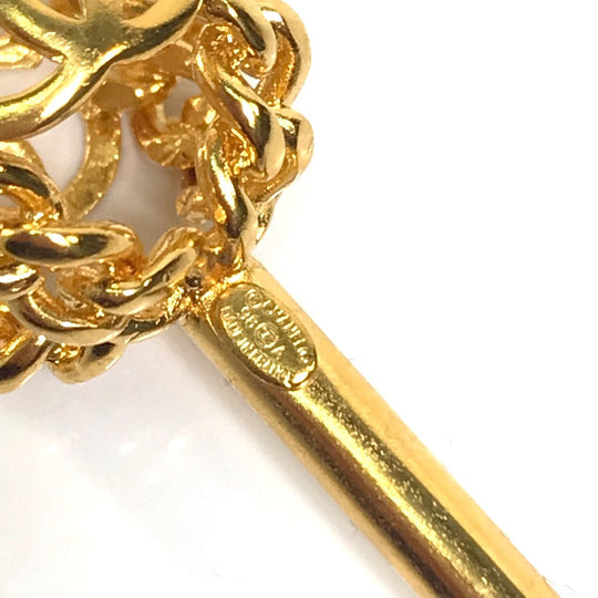 CHANEL hair accessory metal gold 98A COCO Mark Chain Ball Women Used Authentic