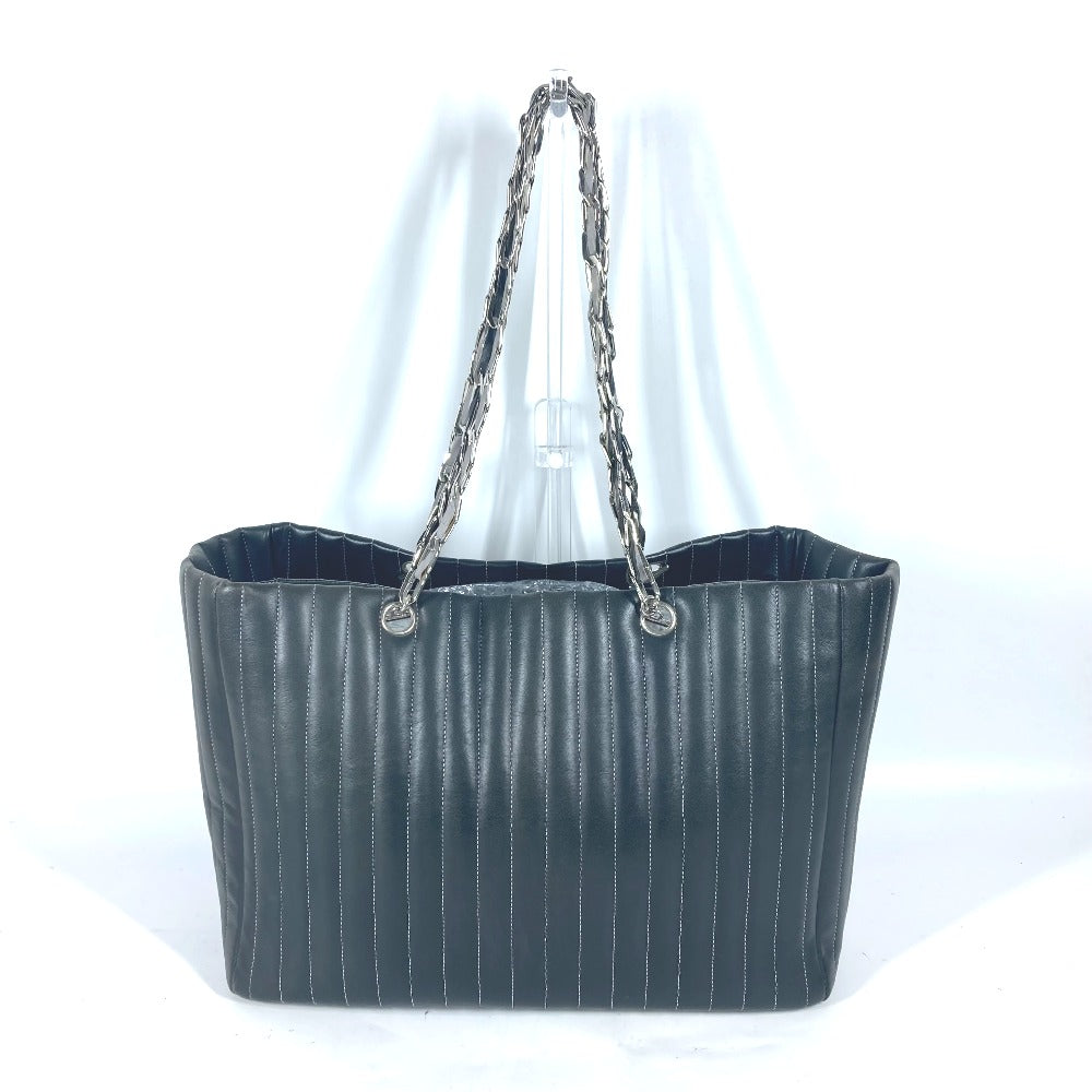 CHANEL Tote Bag leather black Mademoiselle Women Used Authentic