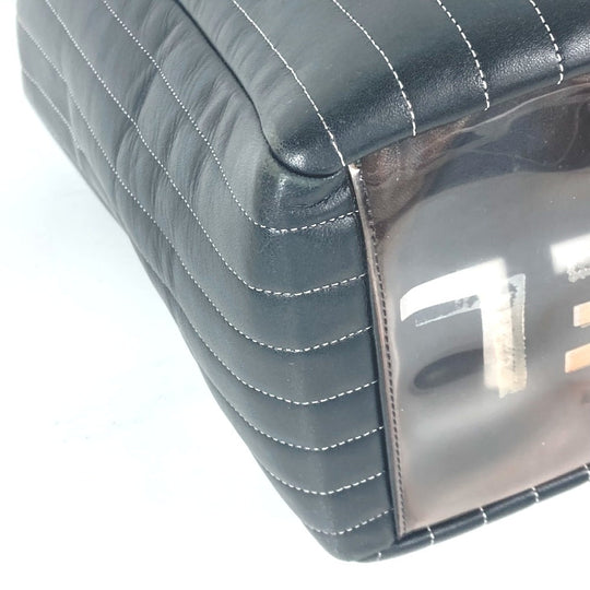 CHANEL Tote Bag leather black Mademoiselle Women Used Authentic