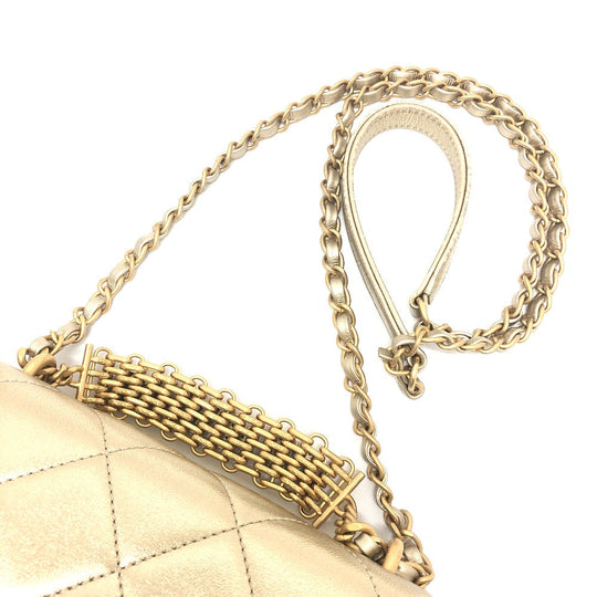 CHANEL Shoulder Bag AS3240 lambskin gold Matelasse COCO Mark Rhinestone