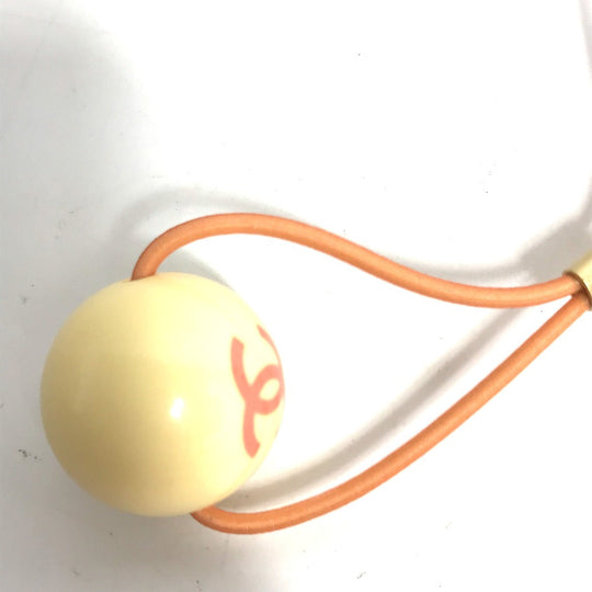 CHANEL Hair rubber plastic pink 02P heart Women Used Authentic