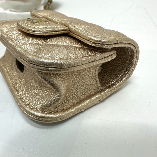 CHANEL Bag charm lambskin gold CHANEL 2024 Matrasse COCO Mark Women Used Authentic