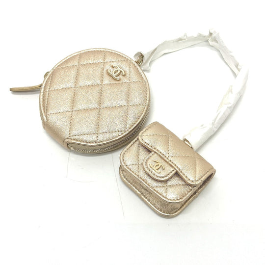 CHANEL Bag charm lambskin gold CHANEL 2024 Matrasse COCO Mark Women Used Authentic
