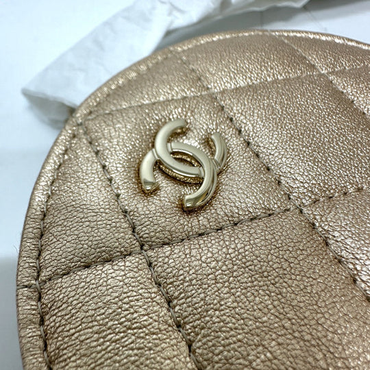 CHANEL Bag charm lambskin gold CHANEL 2024 Matrasse COCO Mark Women Used Authentic
