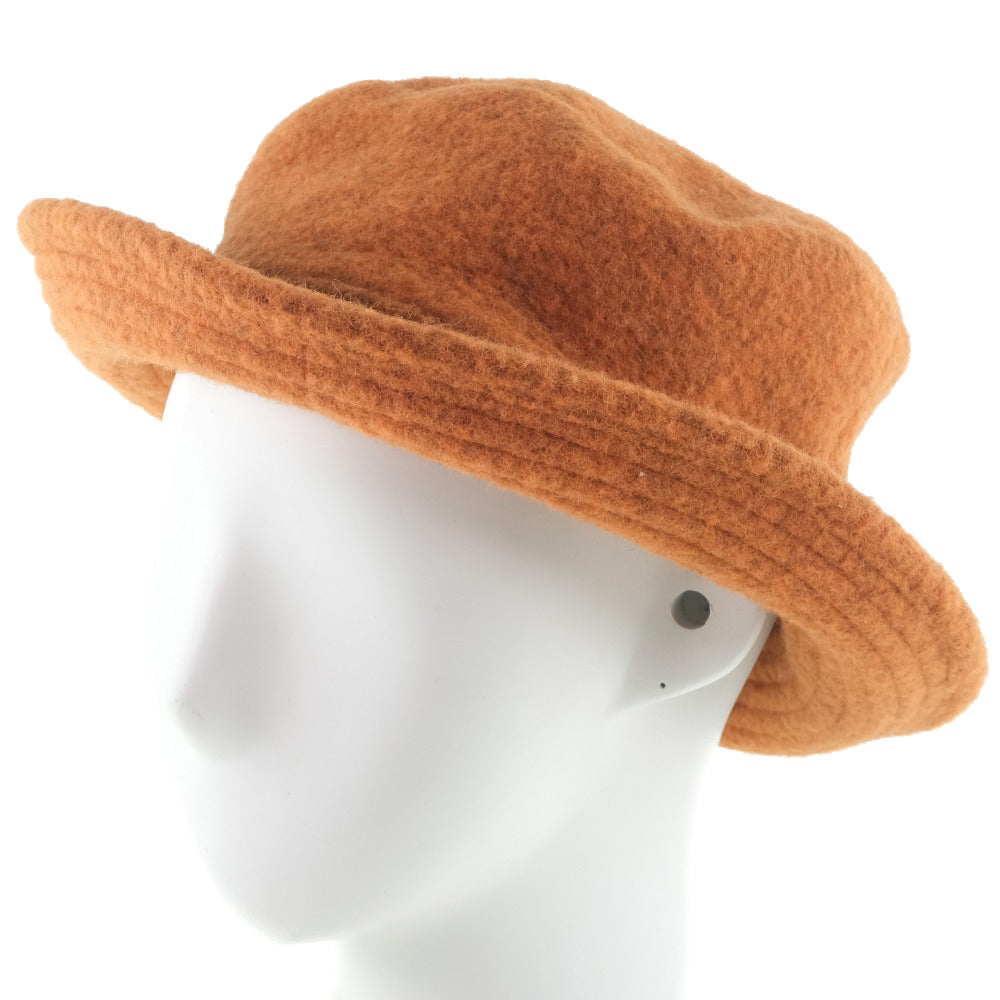 HERMES hat Wool, Nylon Orange Women 57 Used Authentic