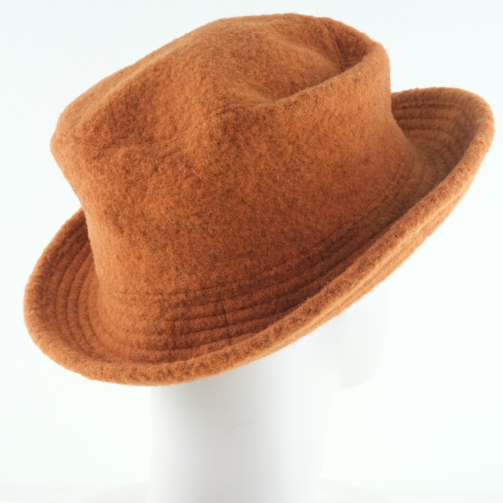 HERMES hat Wool, Nylon Orange Women 57 Used Authentic