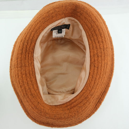 HERMES hat Wool, Nylon Orange Women 57 Used Authentic