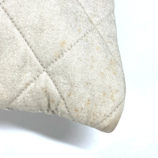 CHANEL Shoulder Bag canvas white quilting logo LA CC COCO Mark charm included Women Used Authentic