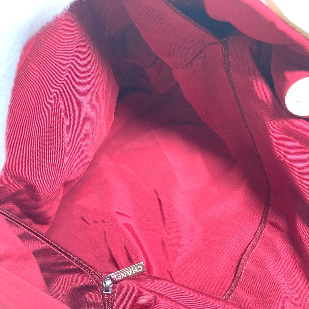 CHANEL Shoulder Bag canvas white quilting logo LA CC COCO Mark charm included Women Used Authentic