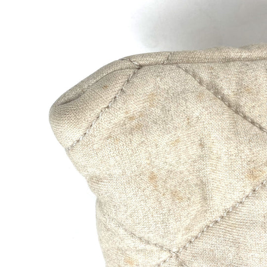 CHANEL Shoulder Bag canvas white quilting logo LA CC COCO Mark charm included Women Used Authentic