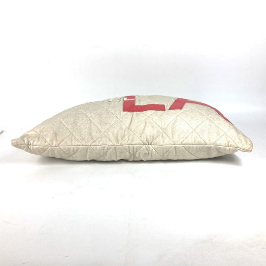 CHANEL Shoulder Bag canvas white quilting logo LA CC COCO Mark charm included Women Used Authentic