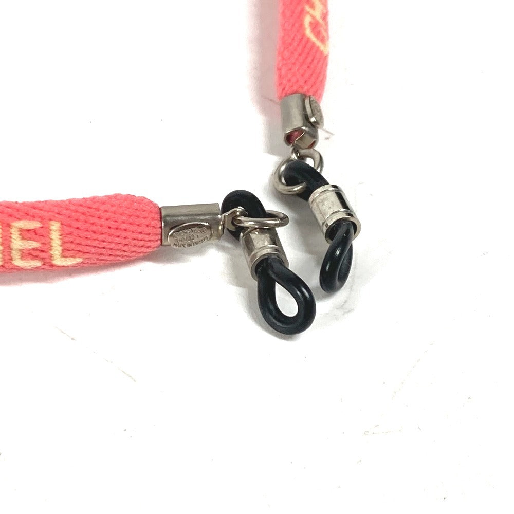 CHANEL strap canvas pink Eyewear Sunglasses Glasses 00T glass cord glasses strap Women Used Authentic