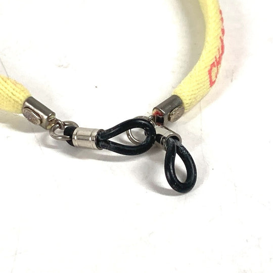 CHANEL strap canvas yellow Eyewear Sunglasses Glasses 00T glass cord glasses strap Women Used Authentic