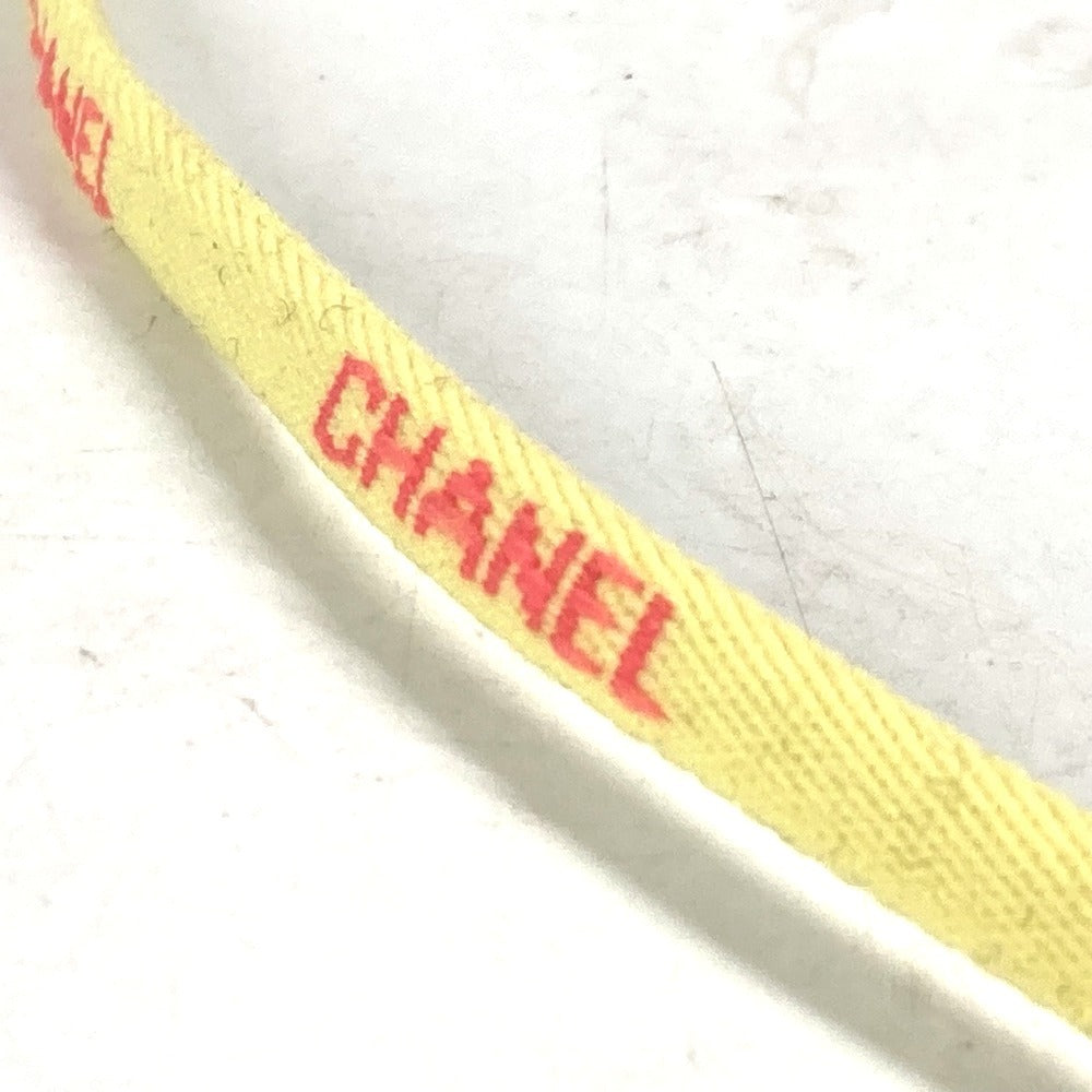 CHANEL strap canvas yellow Eyewear Sunglasses Glasses 00T glass cord glasses strap Women Used Authentic