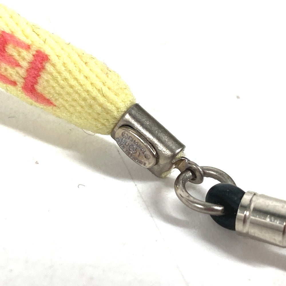 CHANEL strap canvas yellow Eyewear Sunglasses Glasses 00T glass cord glasses strap Women Used Authentic