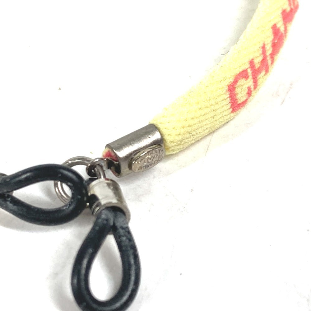 CHANEL strap canvas yellow Eyewear Sunglasses Glasses 00T glass cord glasses strap Women Used Authentic