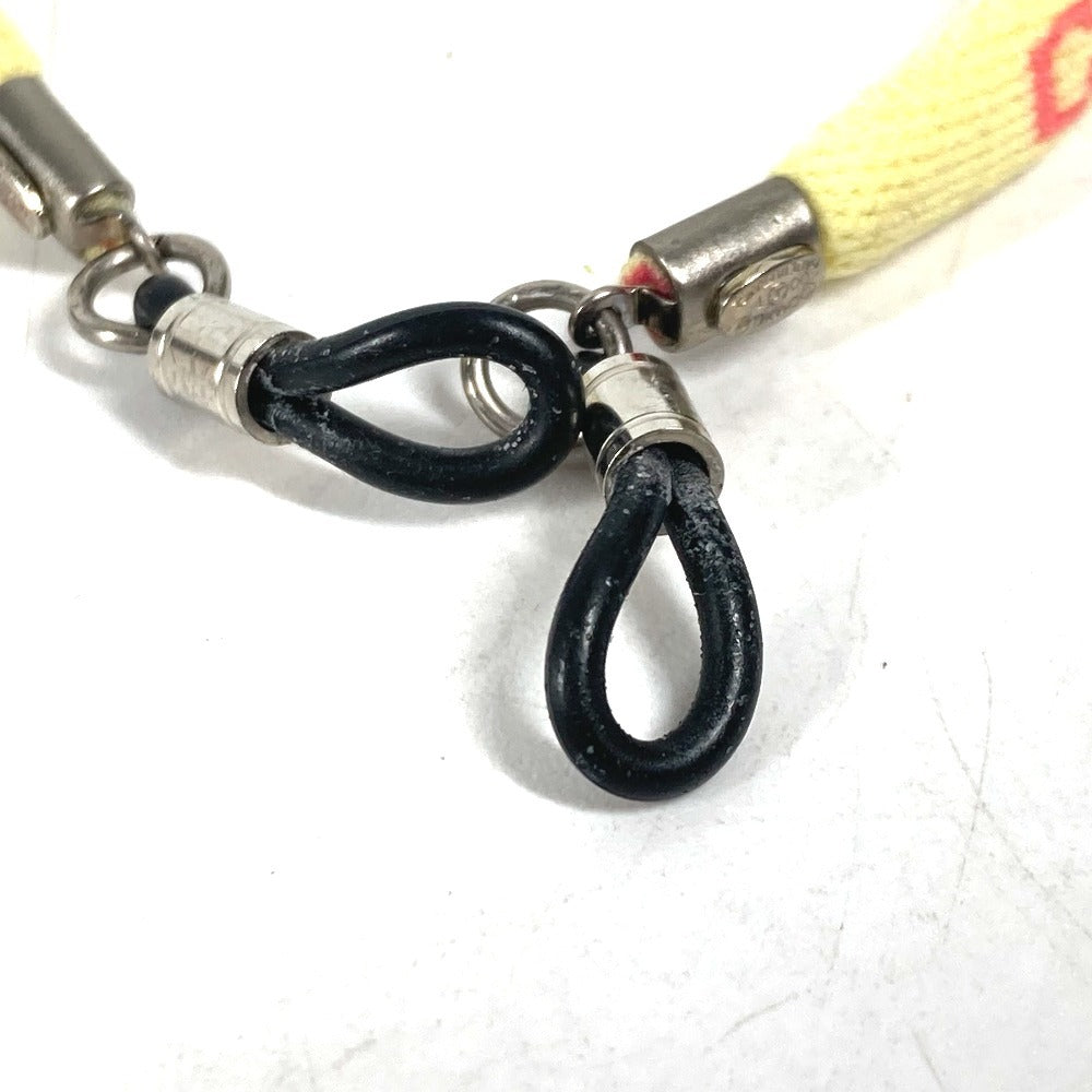 CHANEL strap canvas yellow Eyewear Sunglasses Glasses 00T glass cord glasses strap Women Used Authentic