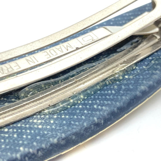 CHANEL Valletta plastic Blue x white COCO Mark total pattern 02P Women Used Authentic