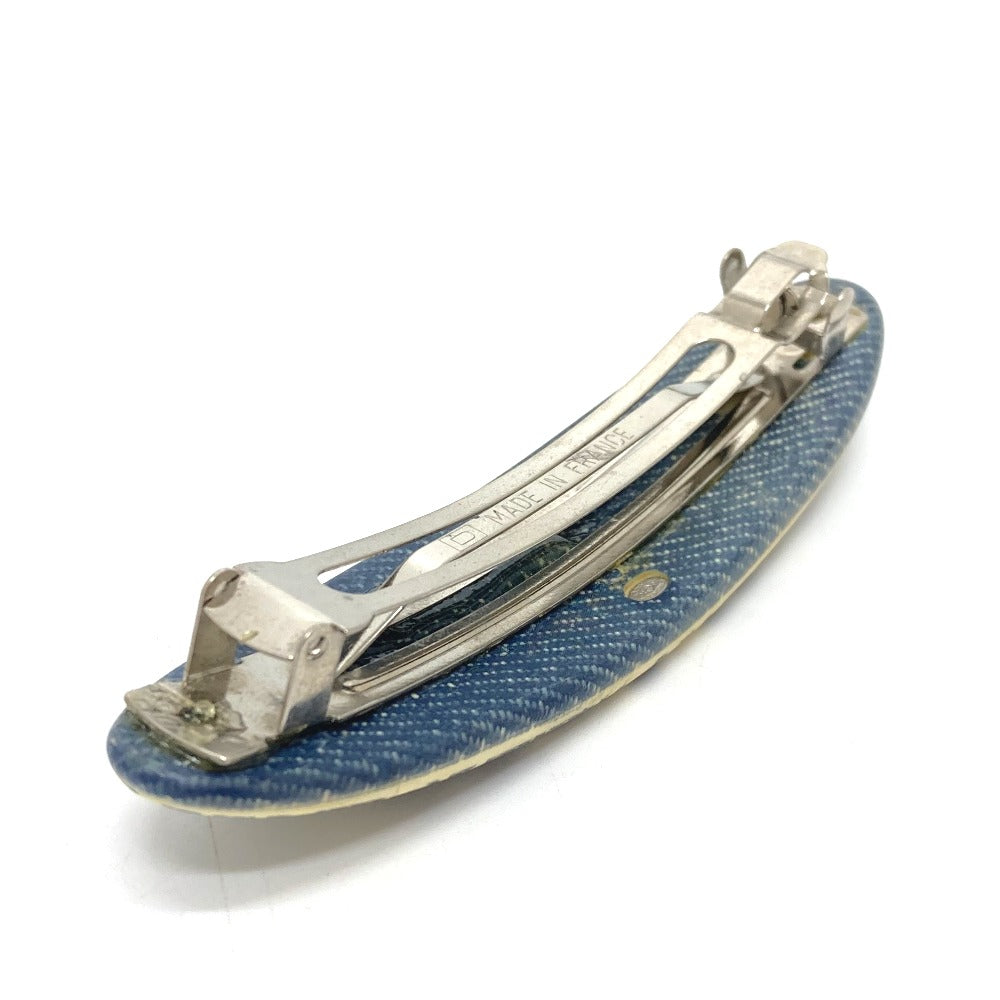 CHANEL Valletta plastic Blue x white COCO Mark total pattern 02P Women Used Authentic