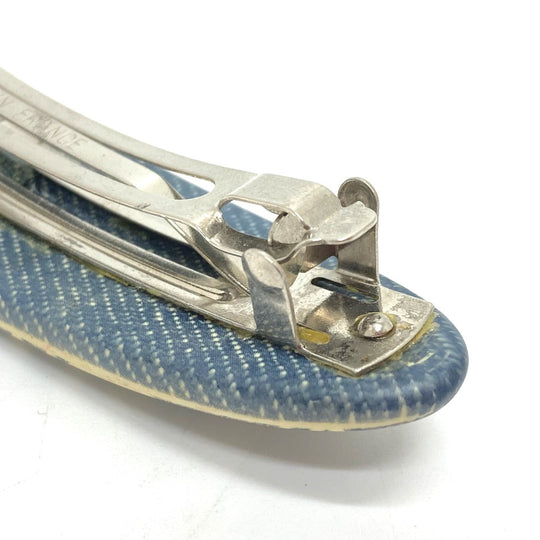 CHANEL Valletta plastic Blue x white COCO Mark total pattern 02P Women Used Authentic