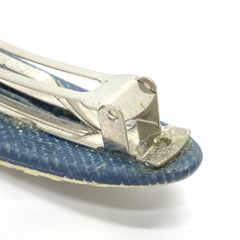 CHANEL Valletta plastic Blue x white COCO Mark total pattern 02P Women Used Authentic