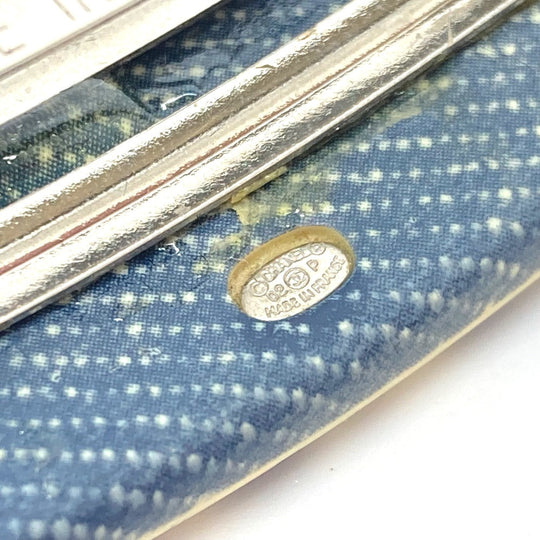 CHANEL Valletta plastic Blue x white COCO Mark total pattern 02P Women Used Authentic