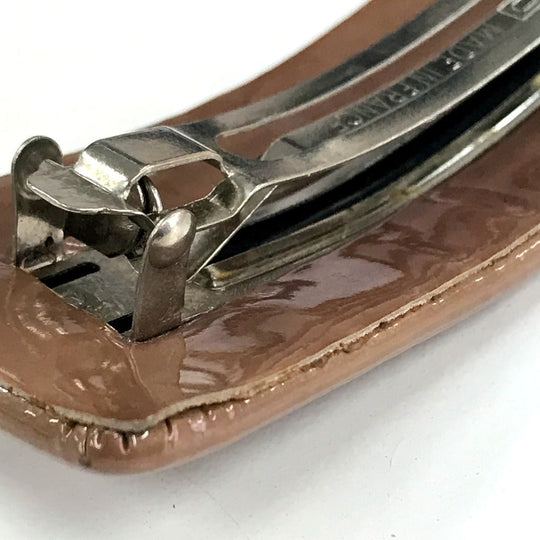 CHANEL Valletta enamel beige COCO Mark CC punching Women Used Authentic