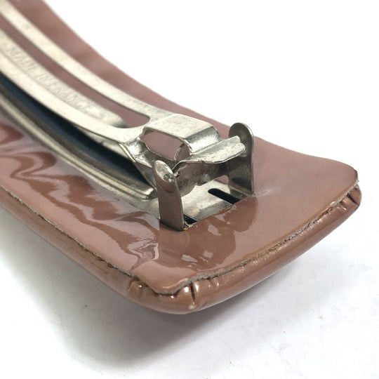 CHANEL Valletta enamel beige COCO Mark CC punching Women Used Authentic