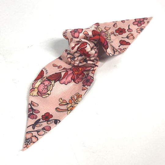 FENDI Valletta silk pink Ribbon Hair Clip Women Used Authentic