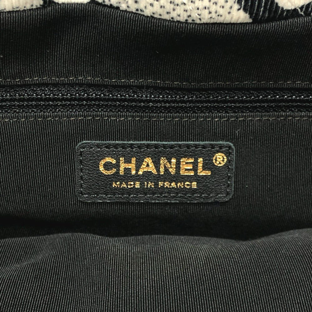 CHANEL Tote Bag canvas white Camelia