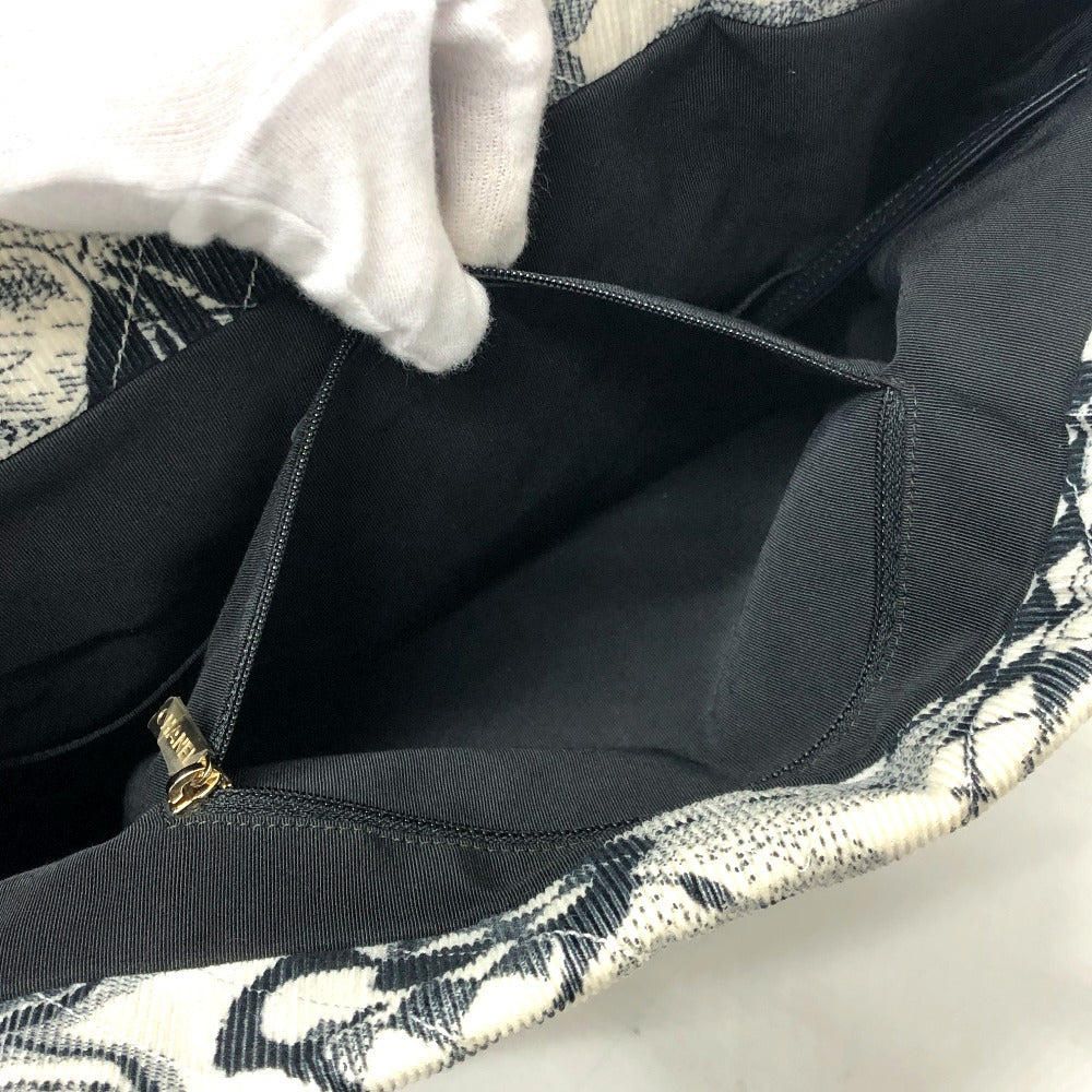 CHANEL Tote Bag canvas white Camelia