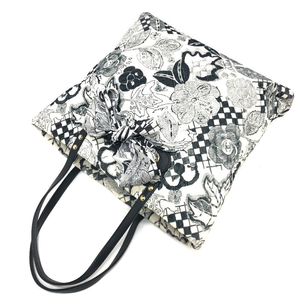 CHANEL Tote Bag canvas white Camelia