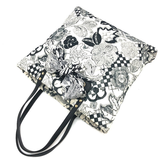 CHANEL Tote Bag canvas white Camelia