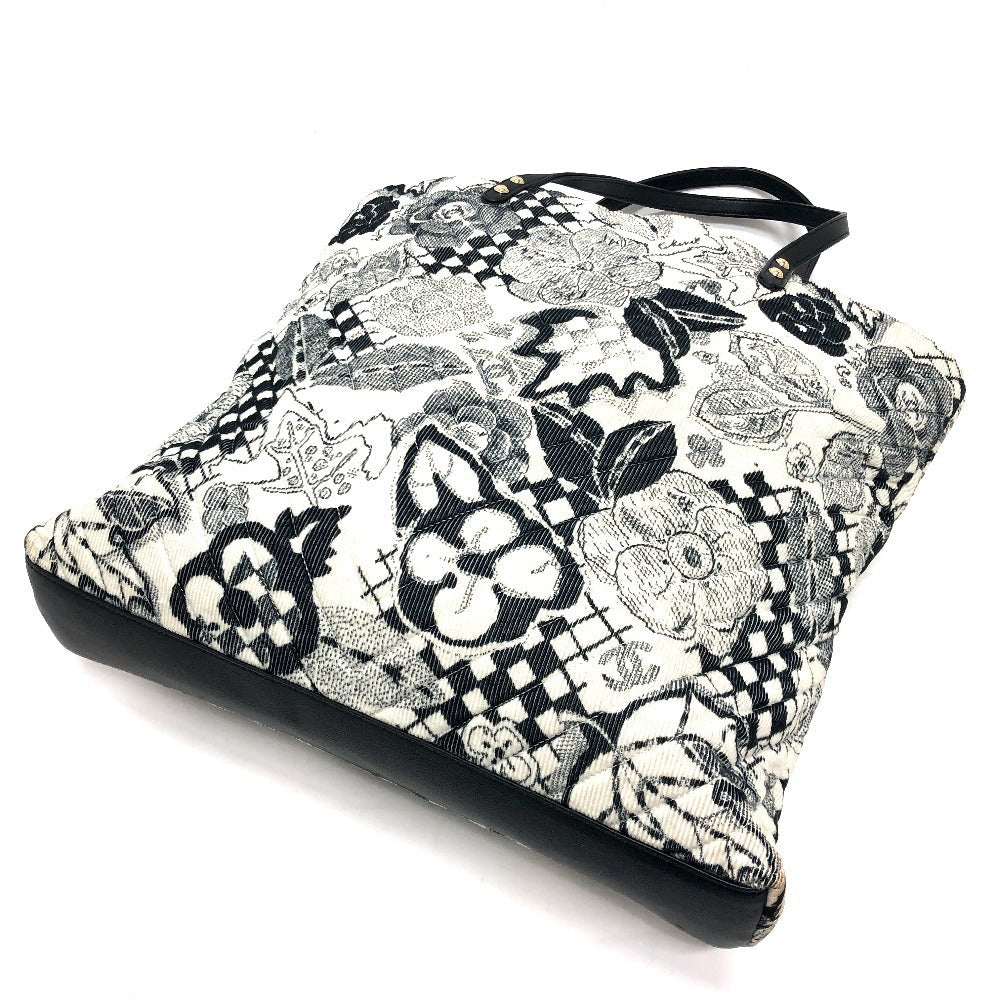 CHANEL Tote Bag canvas white Camelia