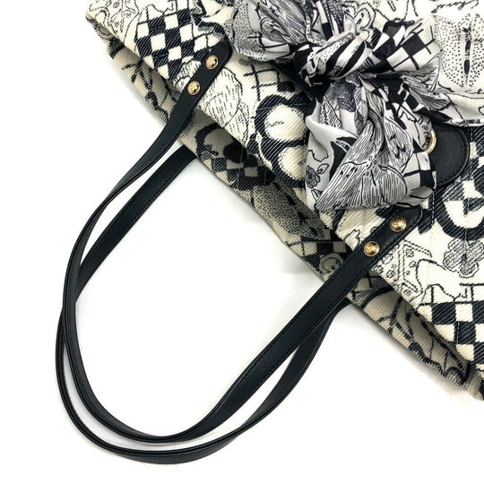 CHANEL Tote Bag canvas white Camelia