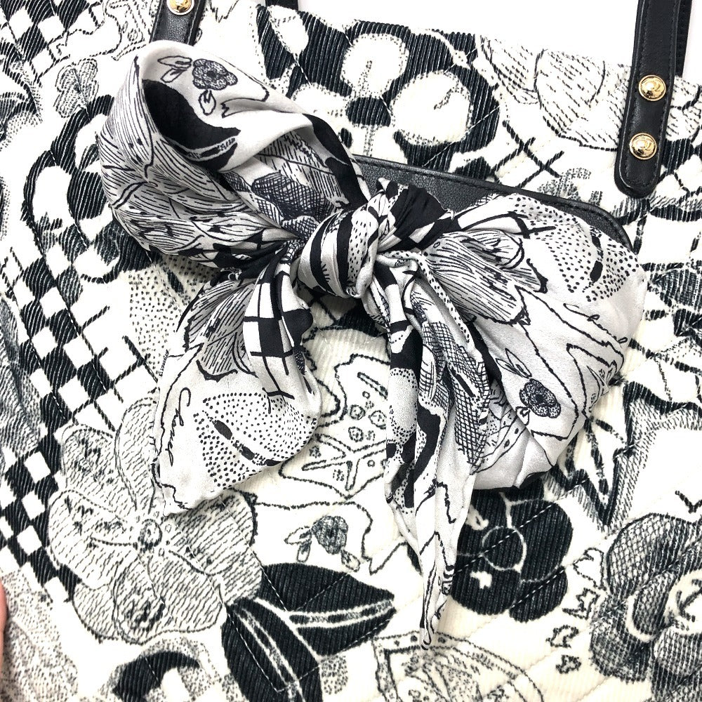 CHANEL Tote Bag canvas white Camelia