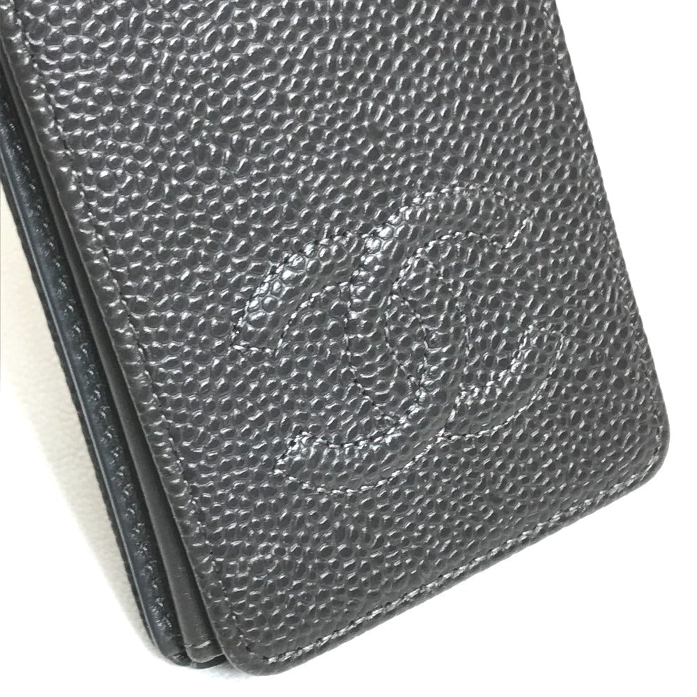 CHANEL iPhone case Caviar skin gray CC COCO Mark iphone4 / 4S compatible Women Used Authentic