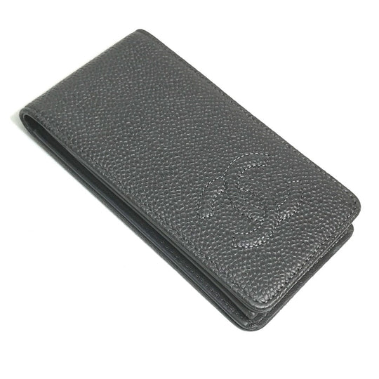 CHANEL iPhone case Caviar skin gray CC COCO Mark iphone4 / 4S compatible Women Used Authentic