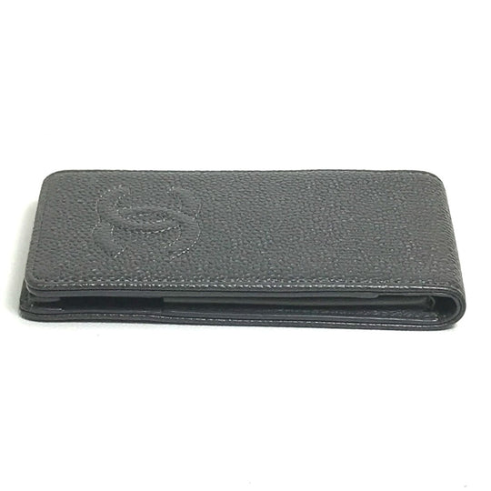 CHANEL iPhone case Caviar skin gray CC COCO Mark iphone4 / 4S compatible Women Used Authentic