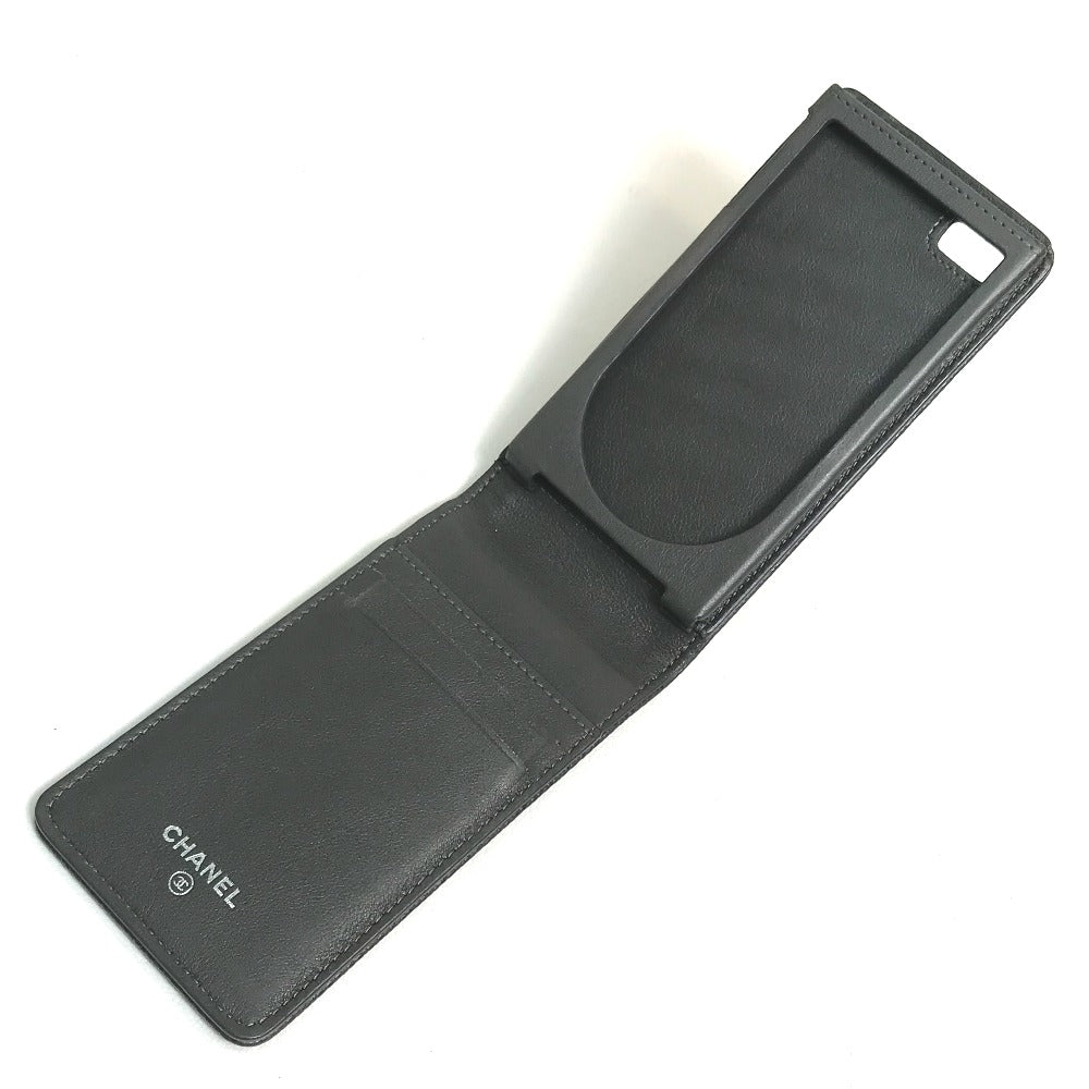 CHANEL iPhone case Caviar skin gray CC COCO Mark iphone4 / 4S compatible Women Used Authentic