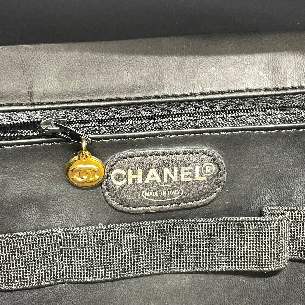 CHANEL Handbag Caviar skin black COCO Mark Vanity Bag Decacoco Women Used Authentic