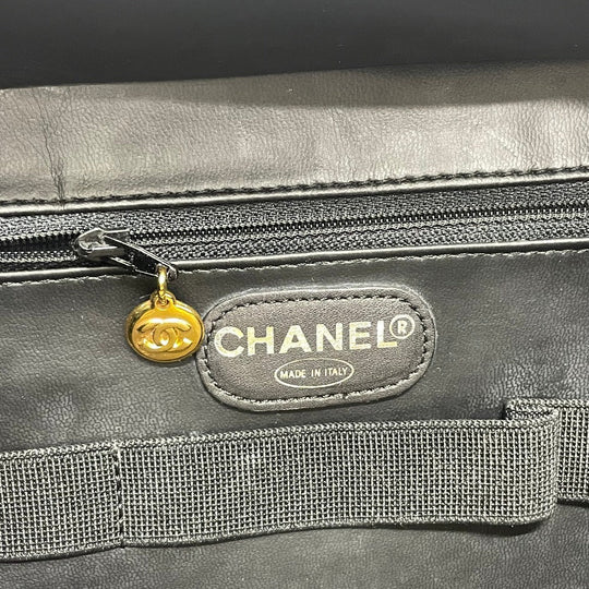 CHANEL Handbag Caviar skin black COCO Mark Vanity Bag Decacoco Women Used Authentic