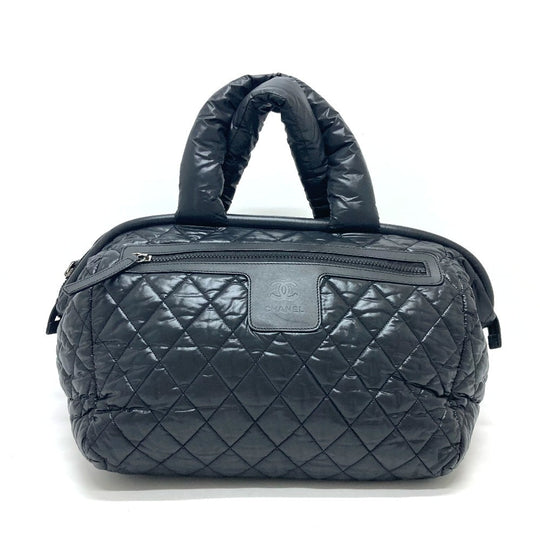 CHANEL Boston Duffel bag A47205 Nylon black Matrasse Cococoon Women Used Authentic